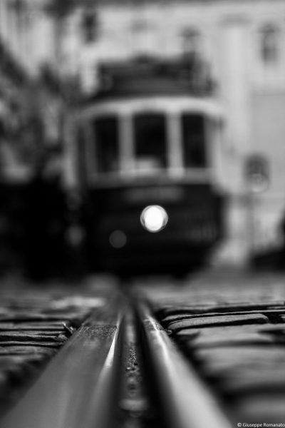 Tram. Black and White, Lisbona, 2018